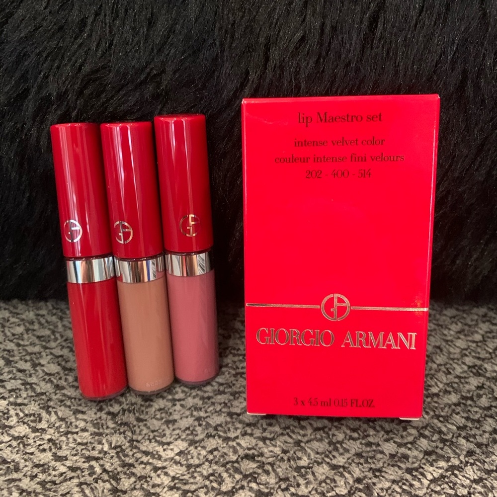Giorgio armani 3*1.5ml lipstick travel set